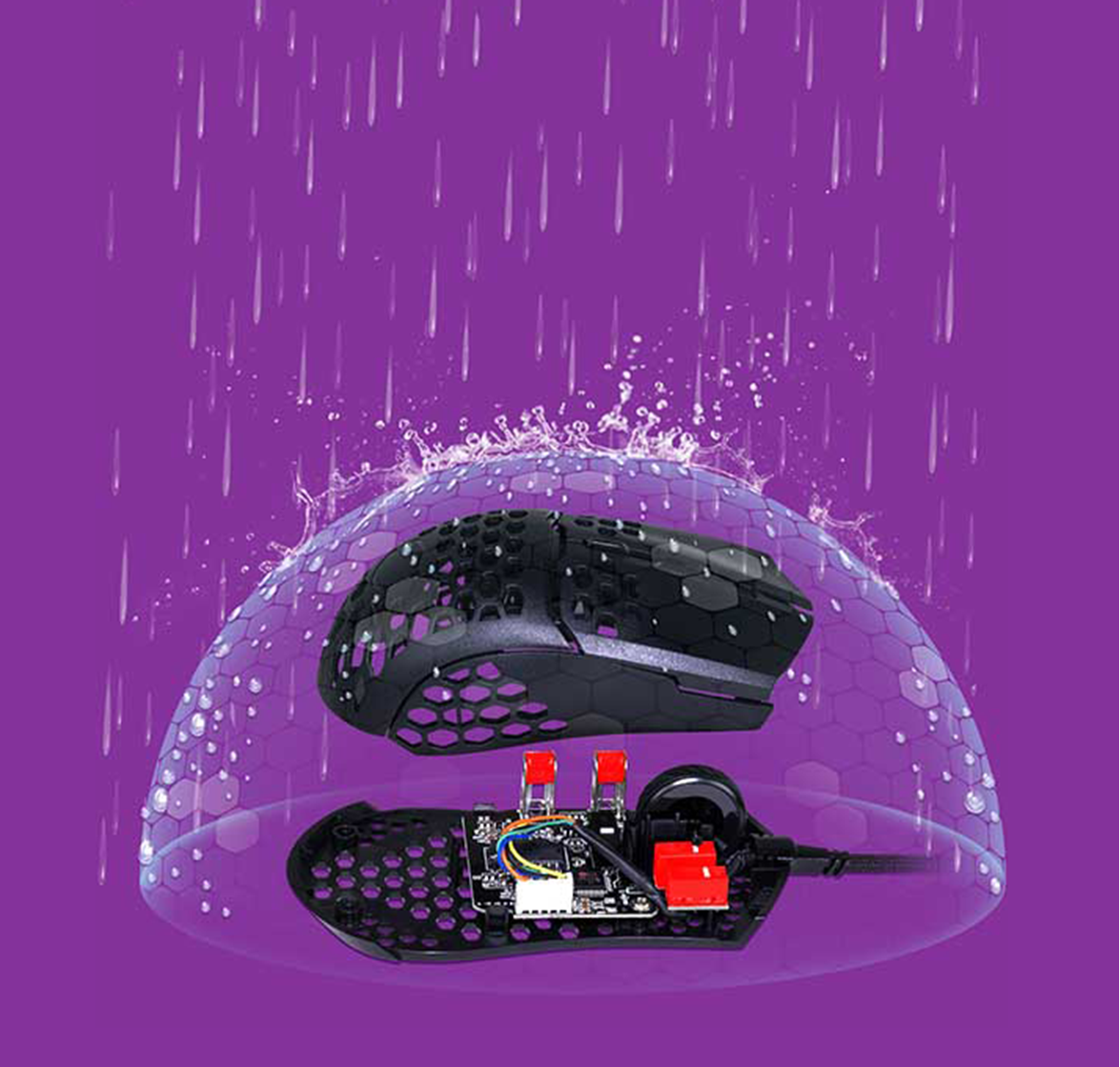 Chuột chơi game Cooler Master MM710 Black Matte  có tính năng chống nước hiệu quả